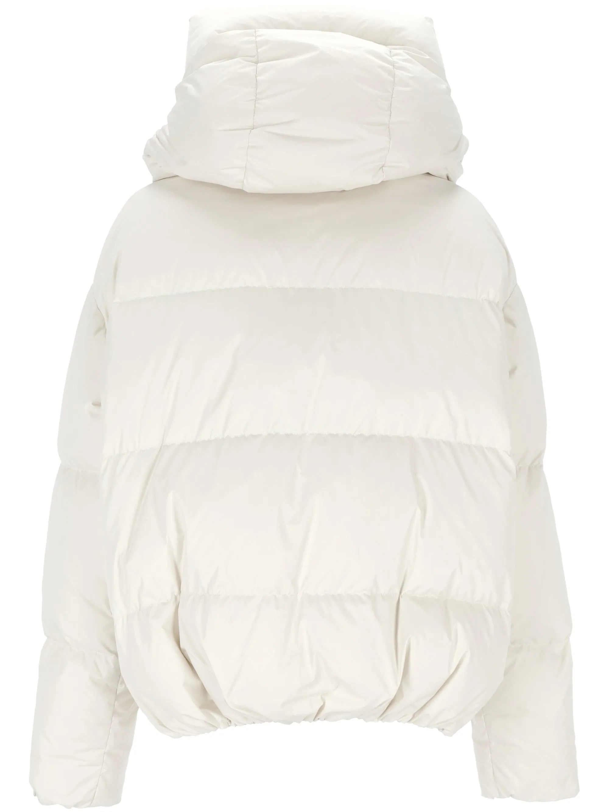 Ivory White Quilted Down Jacket