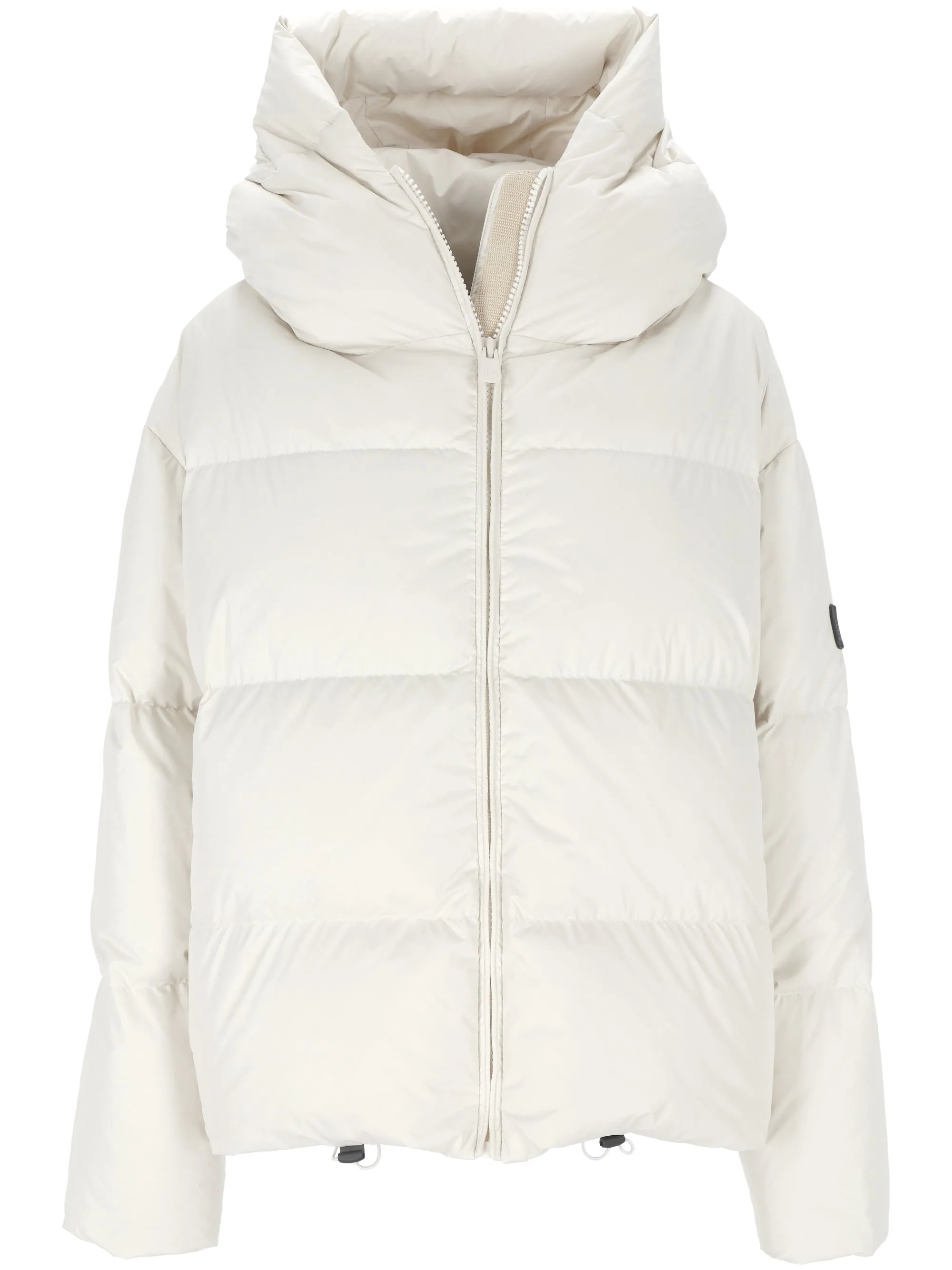 Ivory White Quilted Down Jacket