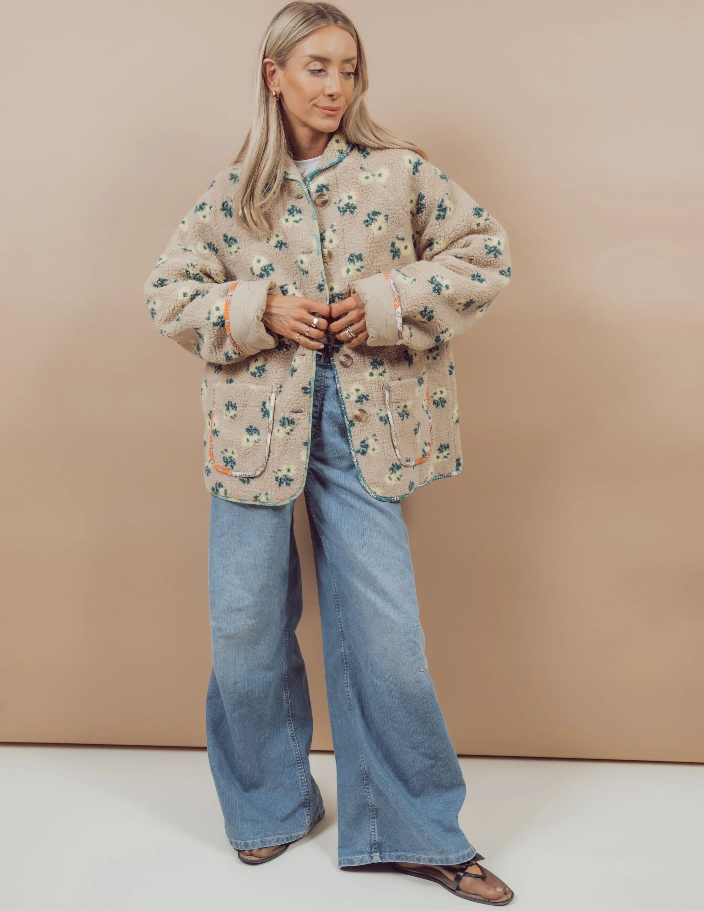 Josie Floral Sherpa Jacket