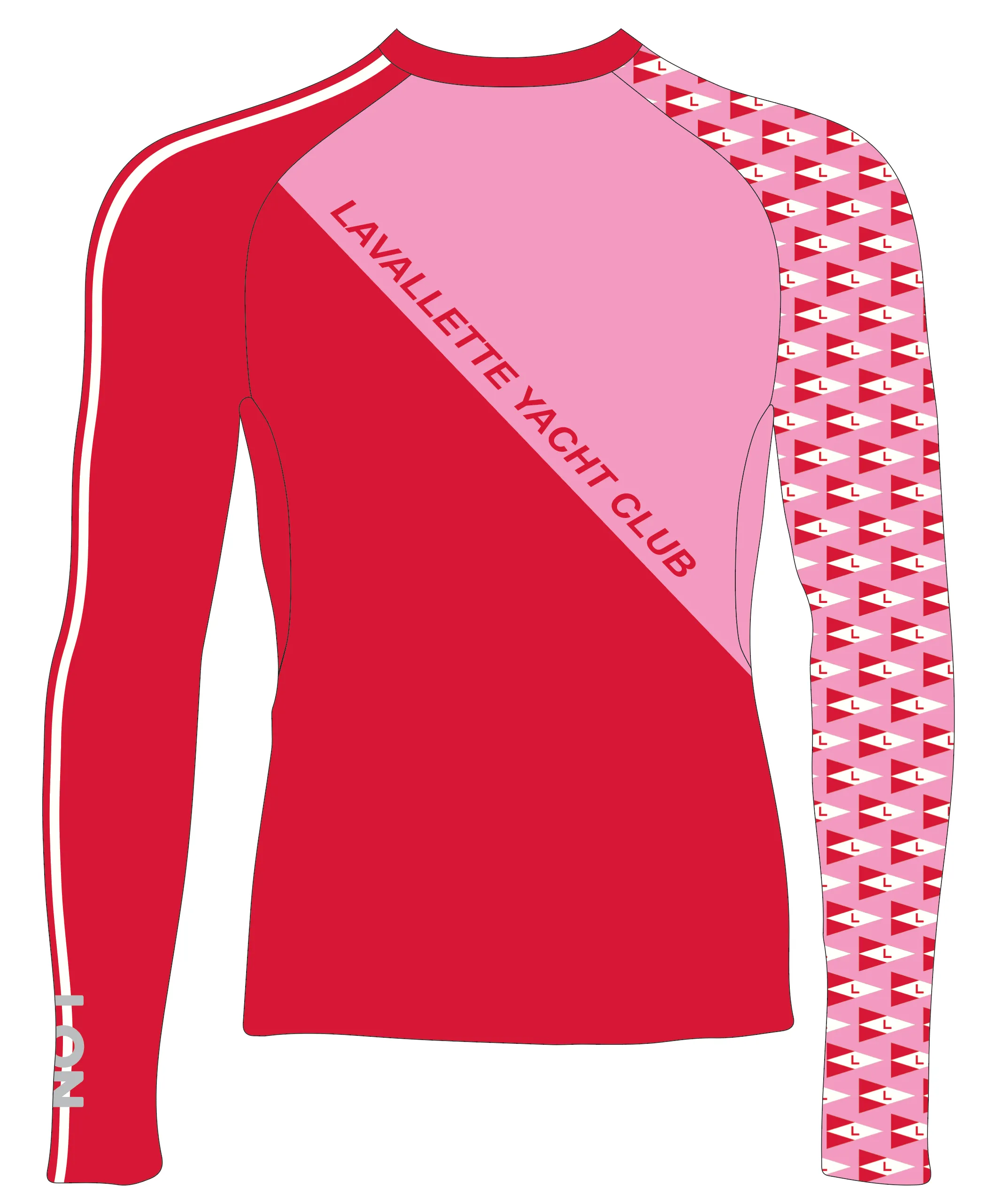 JR RASH GUARD TOP LONG SLEEVE PINK | LAVALLETTE YC