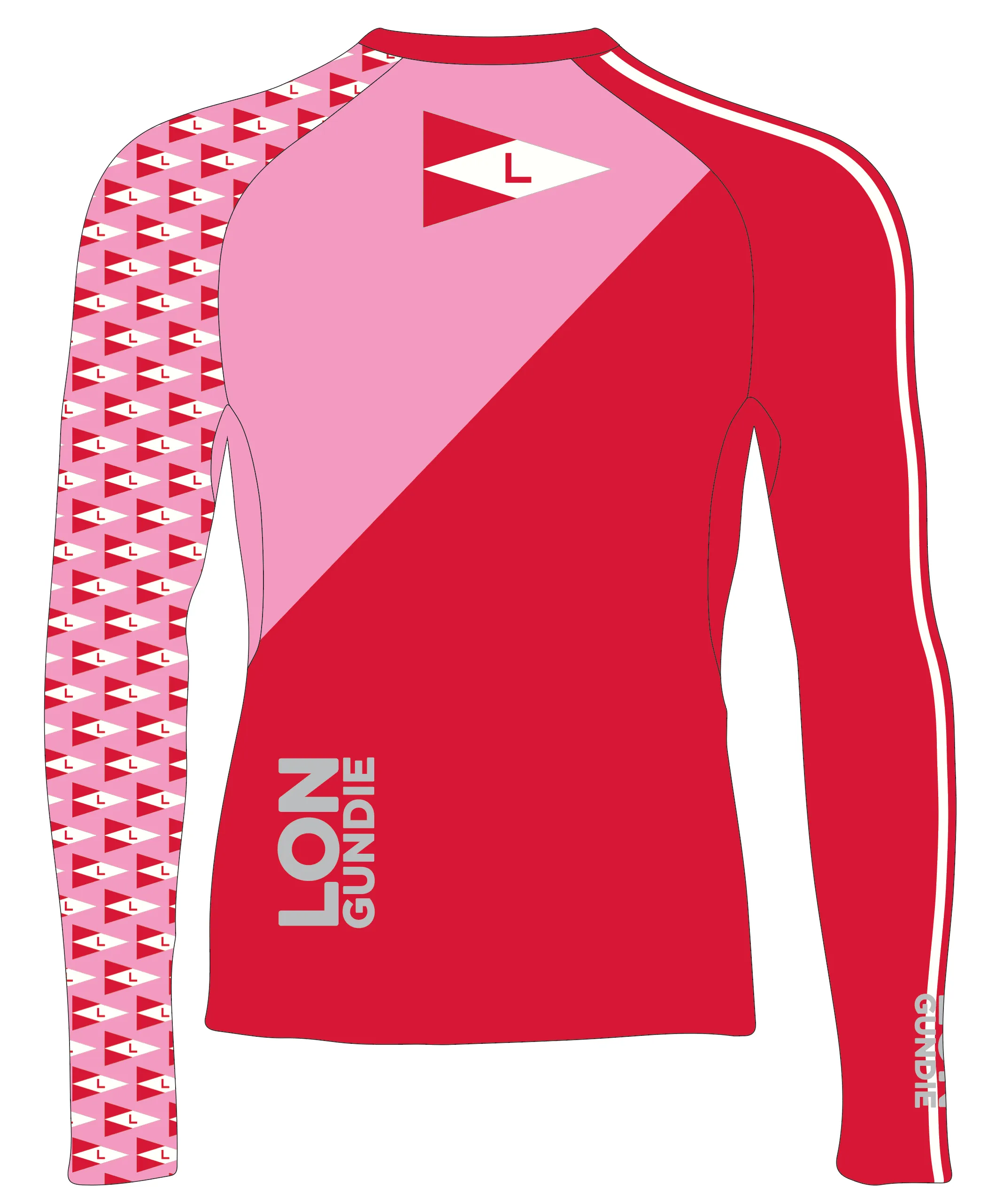 JR RASH GUARD TOP LONG SLEEVE PINK | LAVALLETTE YC