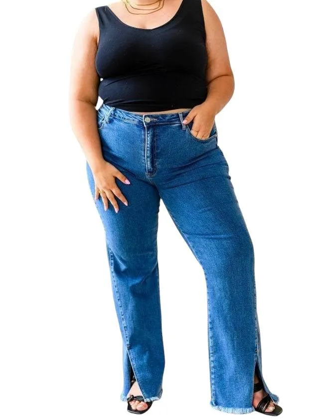 Judy Blue Vintage Wash Split Hem Jeans