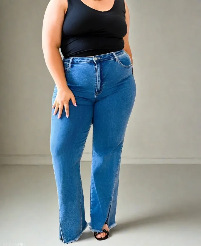 Judy Blue Vintage Wash Split Hem Jeans