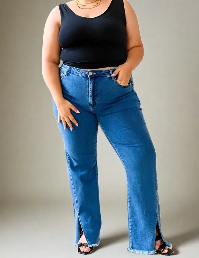 Judy Blue Vintage Wash Split Hem Jeans