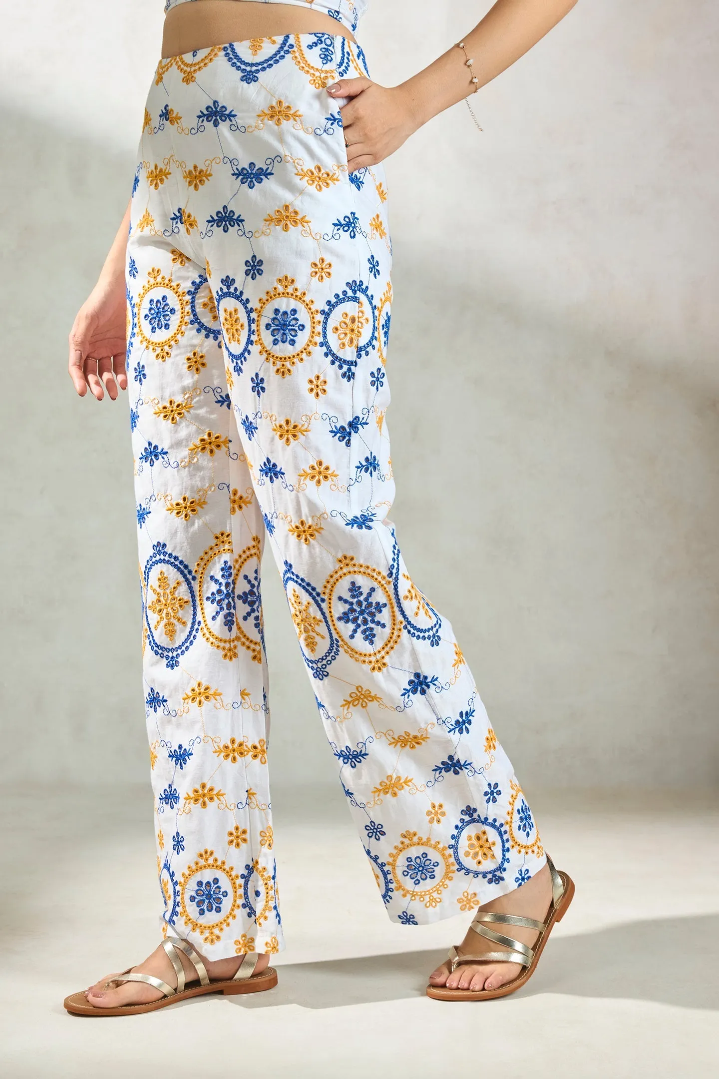 Katy Trouser| Broderie Anglais Trousers