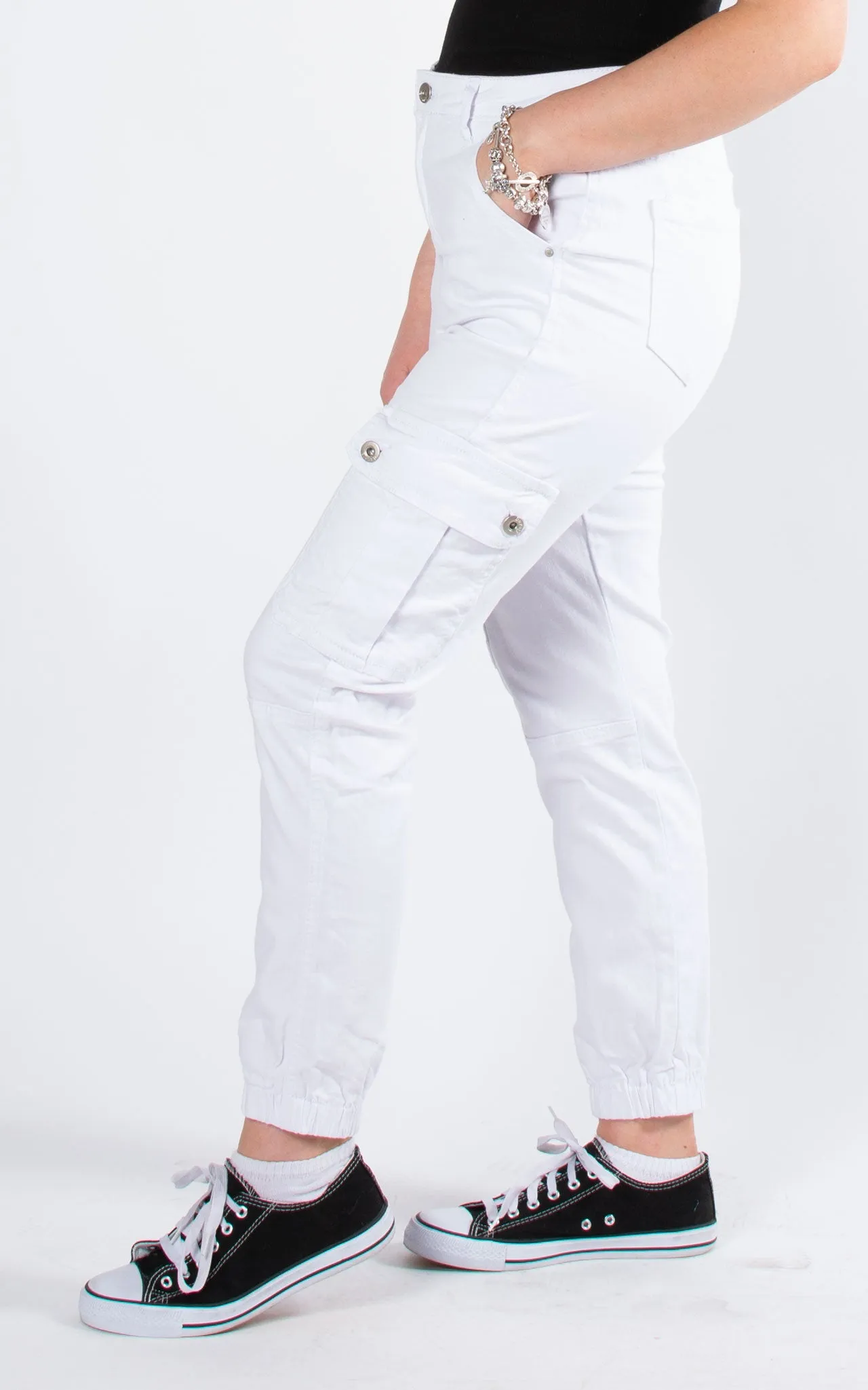 Kelly Cargo Pants | White