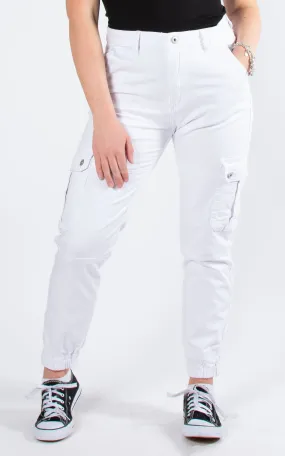 Kelly Cargo Pants | White