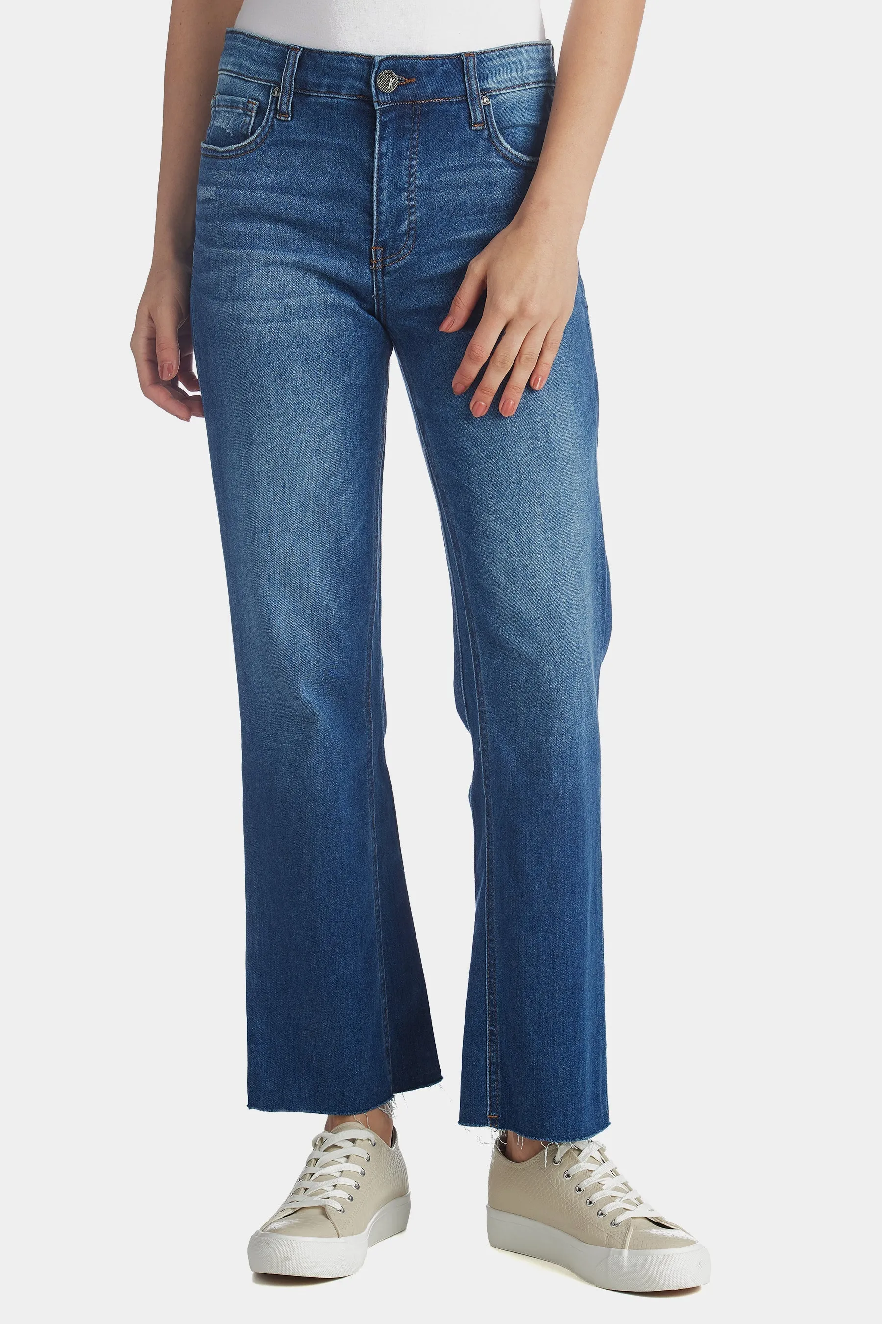 Kelsey High Rise Fab Ab Ankle Flare Jeans