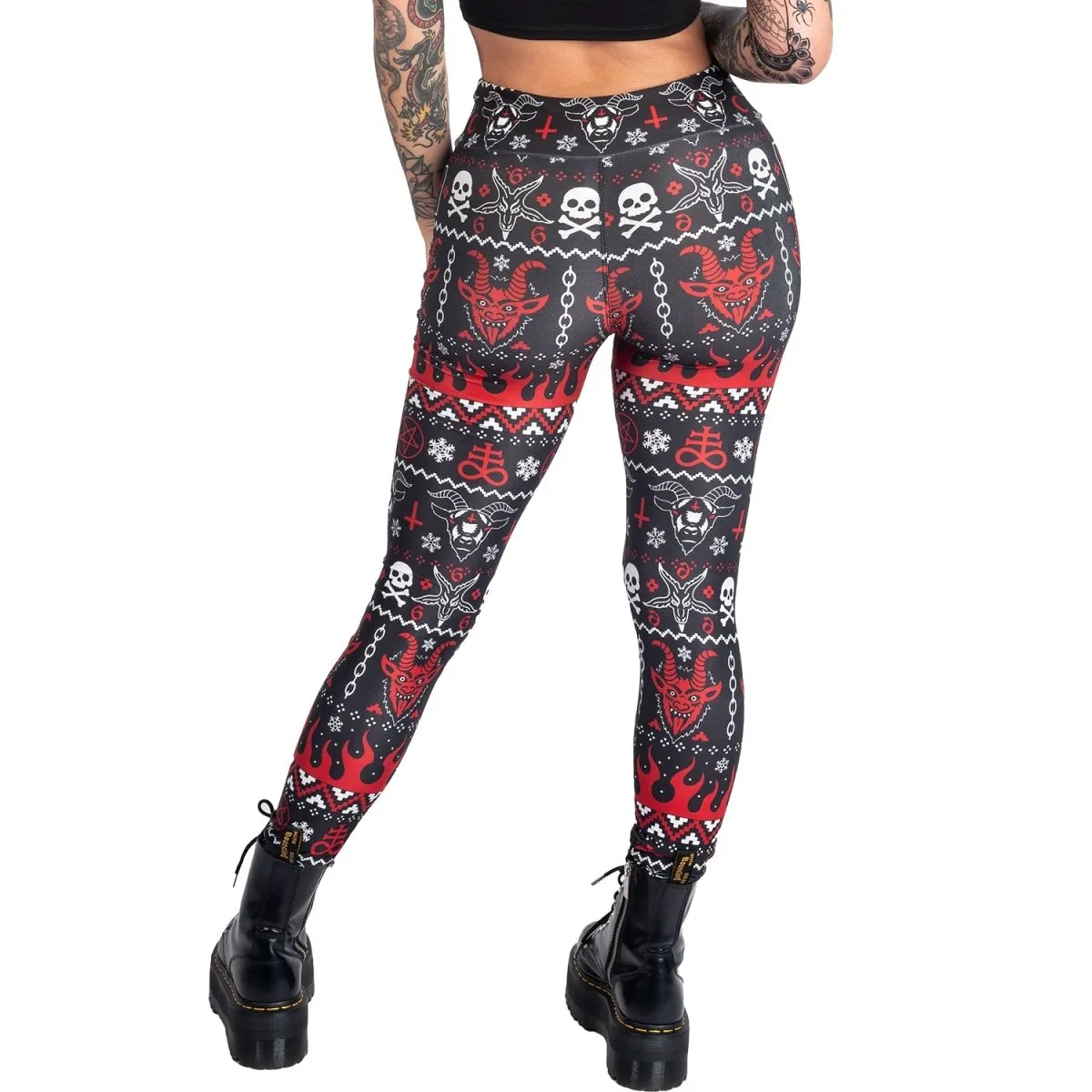 Knit Evil Demon High Waist Leggings