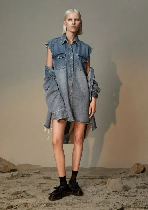 Ksubi Denim Sleeveless Dress - Overkast