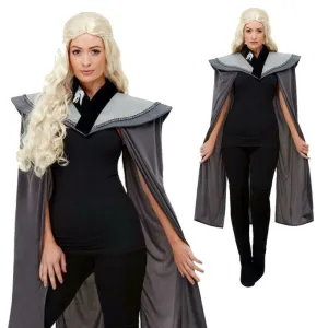 Ladies Medieval Cape, Grey