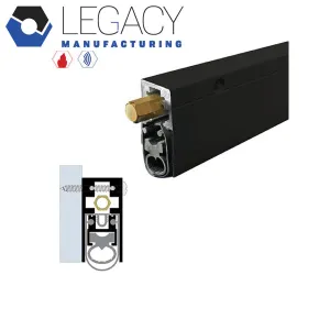 Legacy Manufacturing - 7763 - Surface Automatic Door Bottom - 29/32" x 1-15/16" - Matte Black Powder Coat - Optional Length