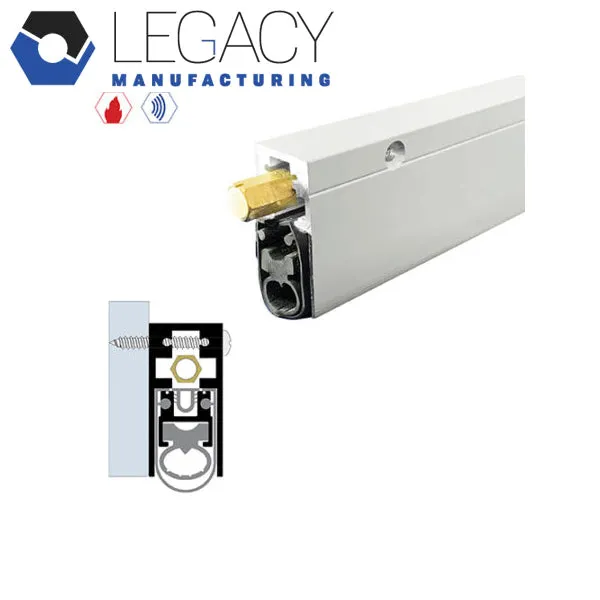 Legacy Manufacturing - 7863 - Semi-Mortised Automatic Door Bottom - 29/32" x 1-15/16" - White Powder Coat - Optional Length