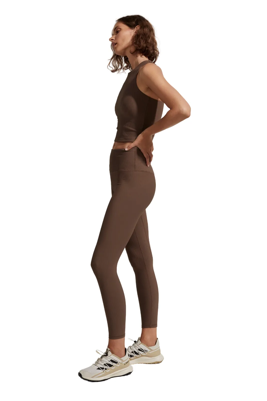 Lets Move Rib High Legging 25 Carob