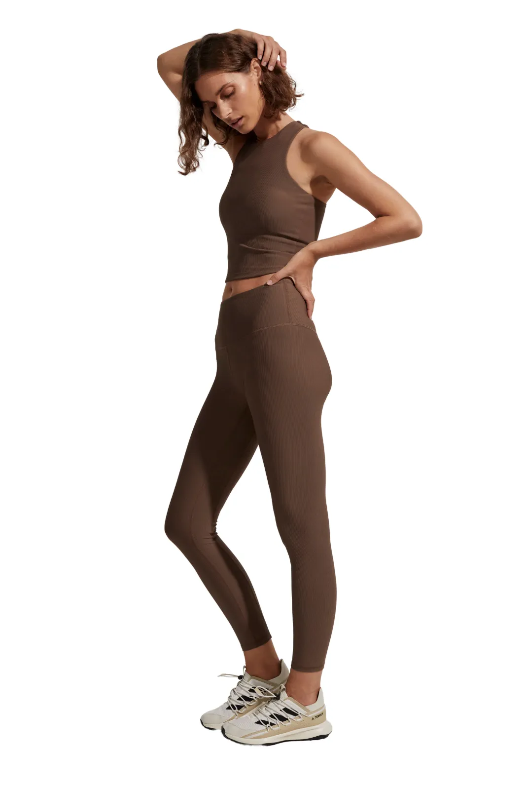 Lets Move Rib High Legging 25 Carob