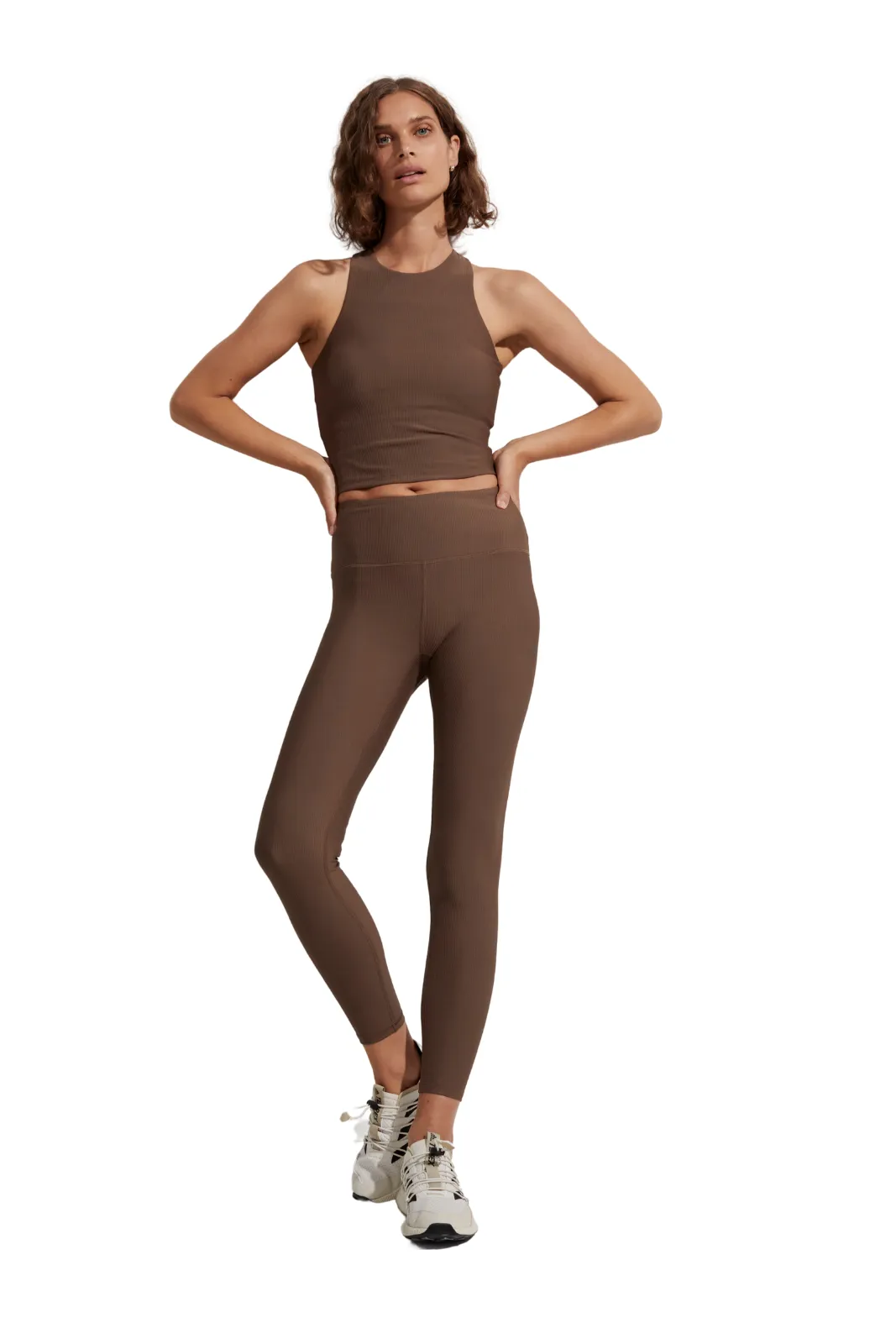 Lets Move Rib High Legging 25 Carob