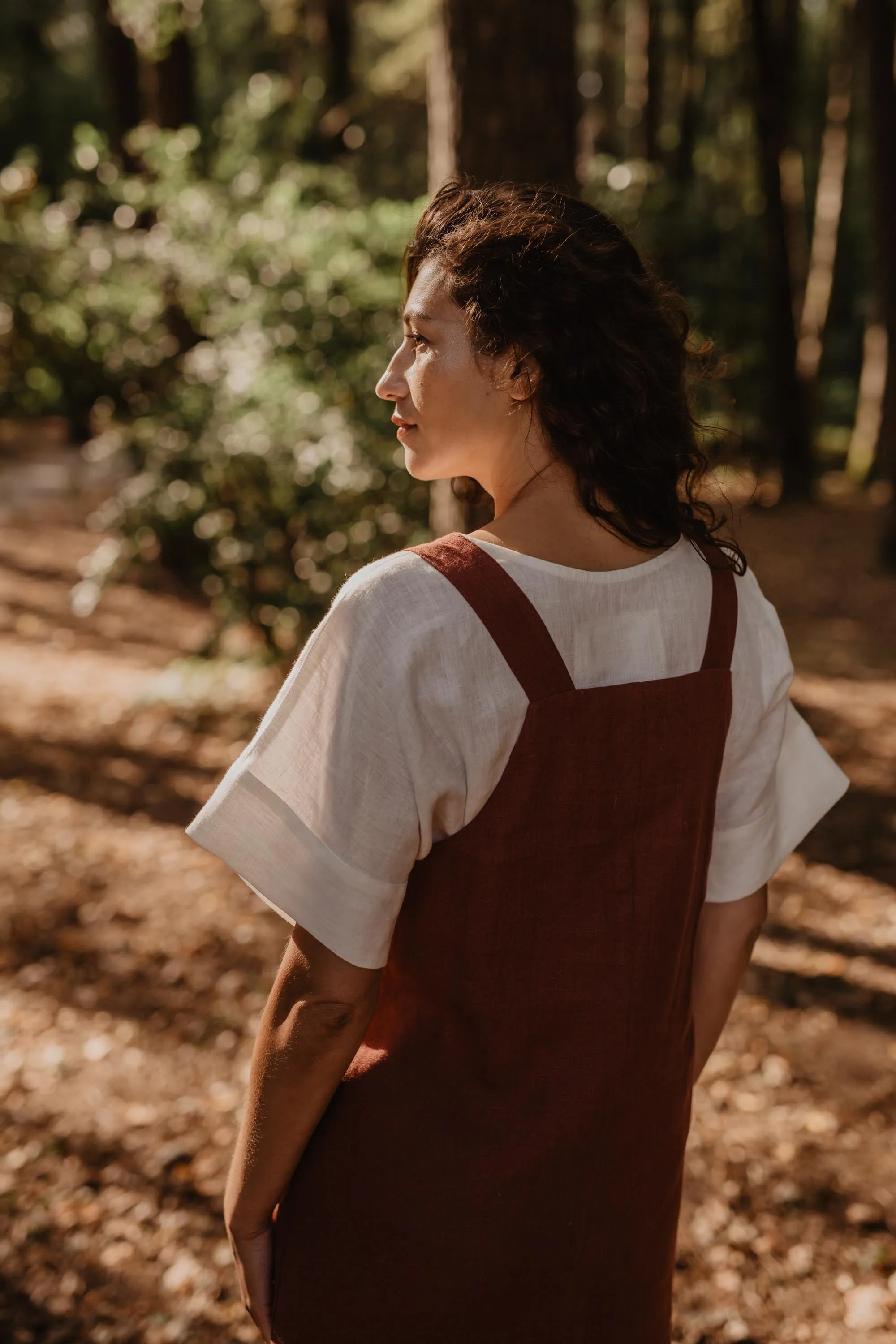 Linen apron dress JADE by AmourLinen