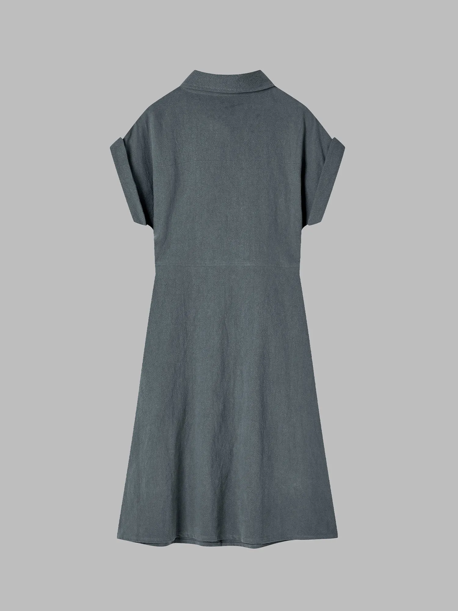 Linen-cotton Shirt Dress