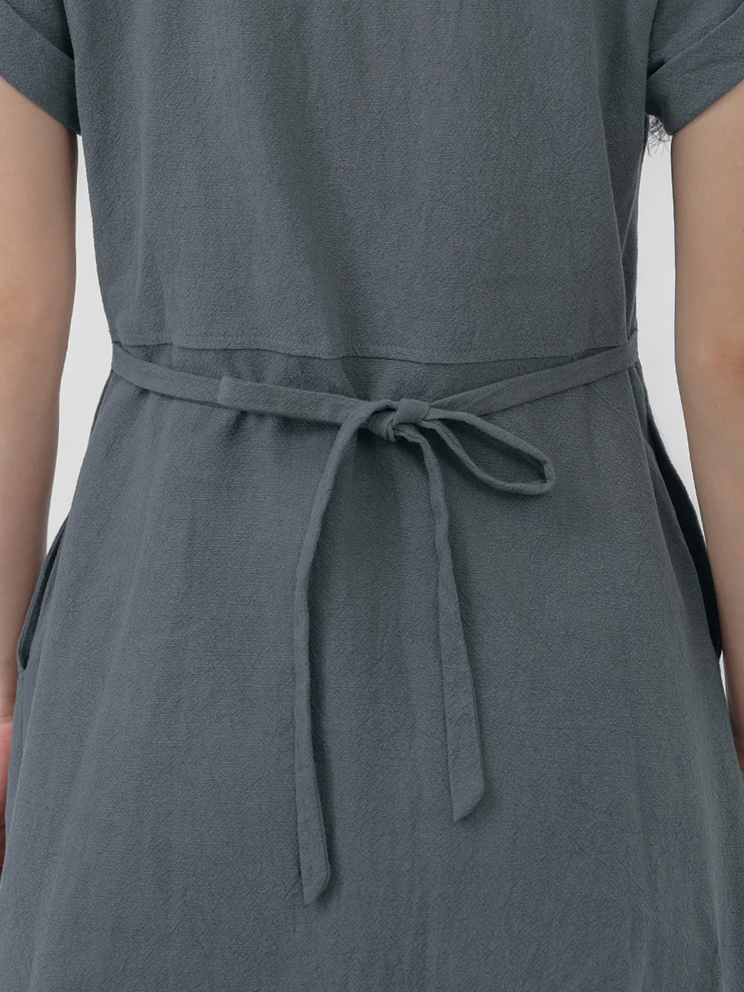 Linen-cotton Shirt Dress