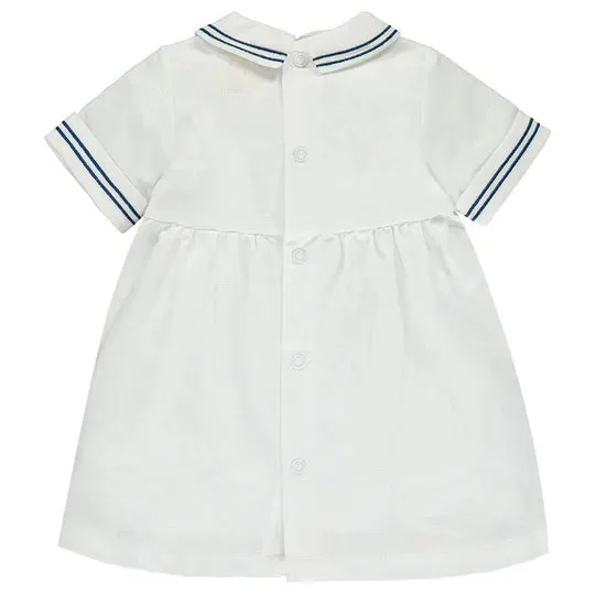 Linen Dress, sailor style with Hat & Pants