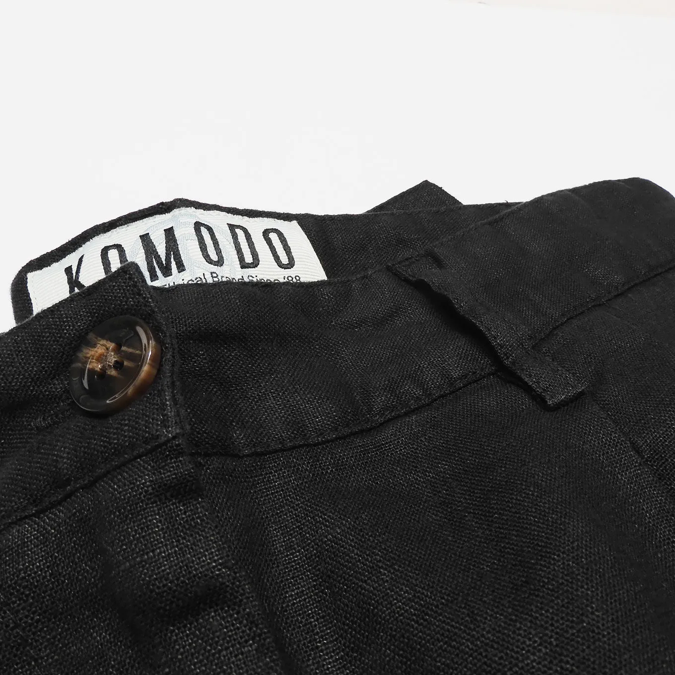 Lion Organic Linen Trousers Black