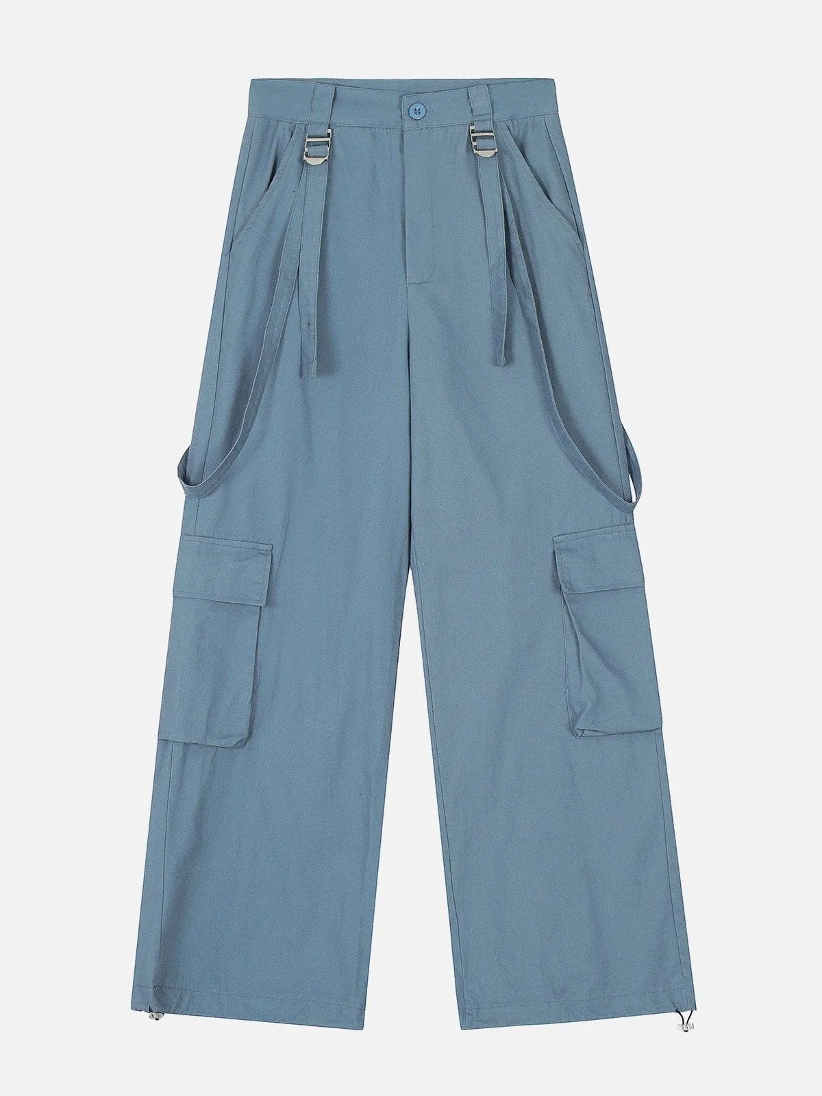 Long Ribbon Big Pocket Cargo Pants