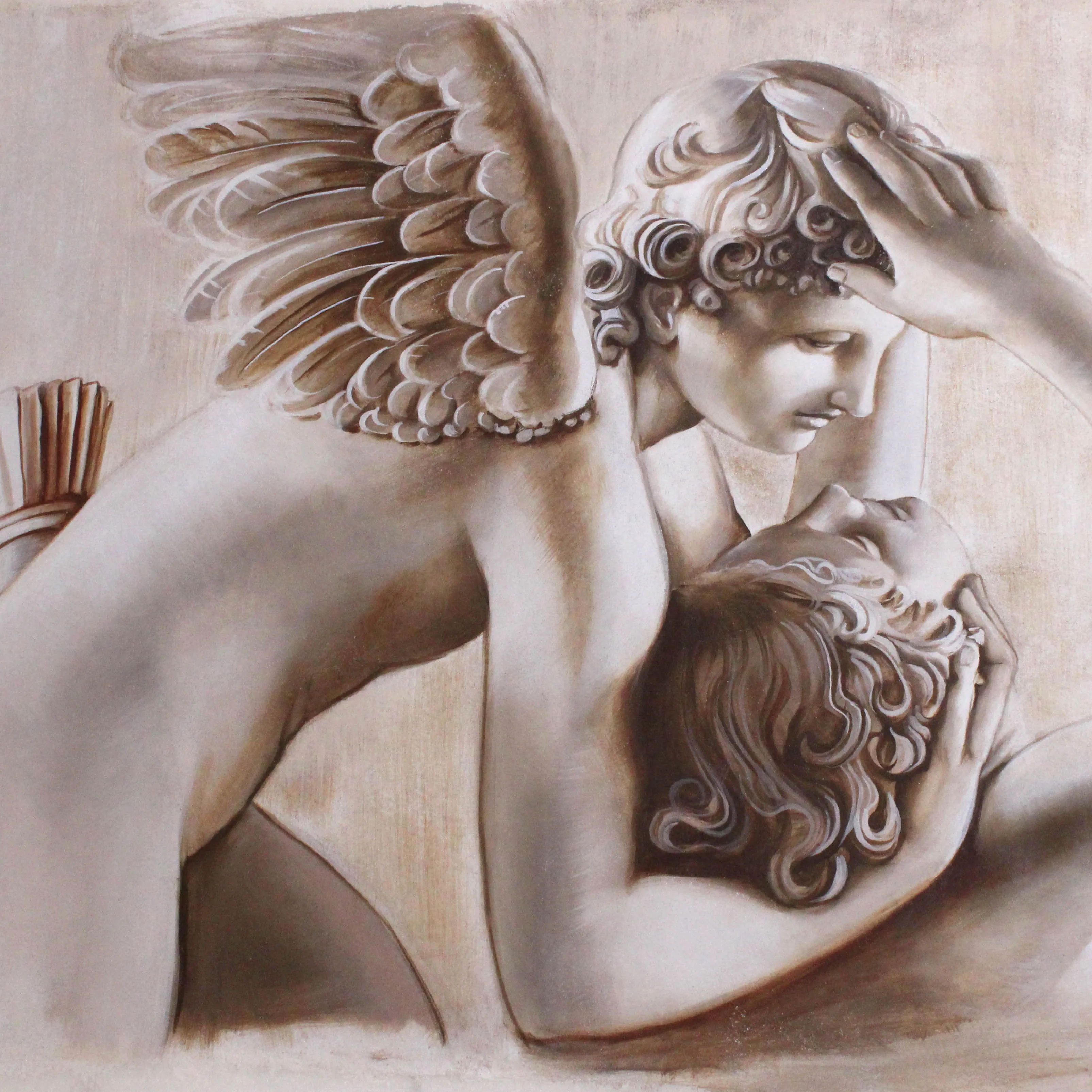 Love of Cupid and Psyche Fresco Painting