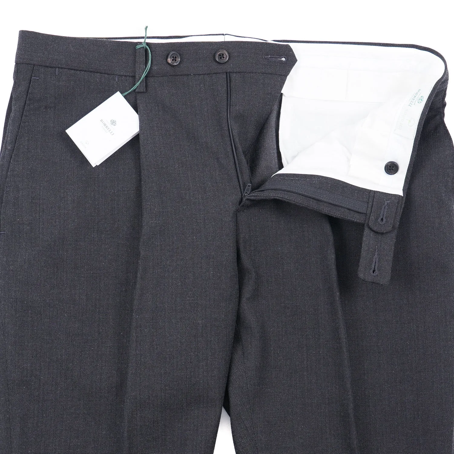 Luigi Borrelli Wool and Cotton Dress Pants