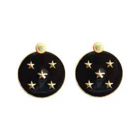 Lyra Black Earrings 2 In 1