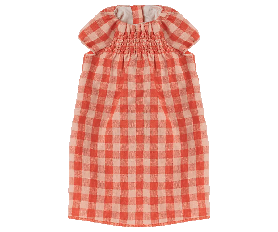 Maileg Size 5 Bunny Rabbit Checked Gingham Dress SOLD OUT