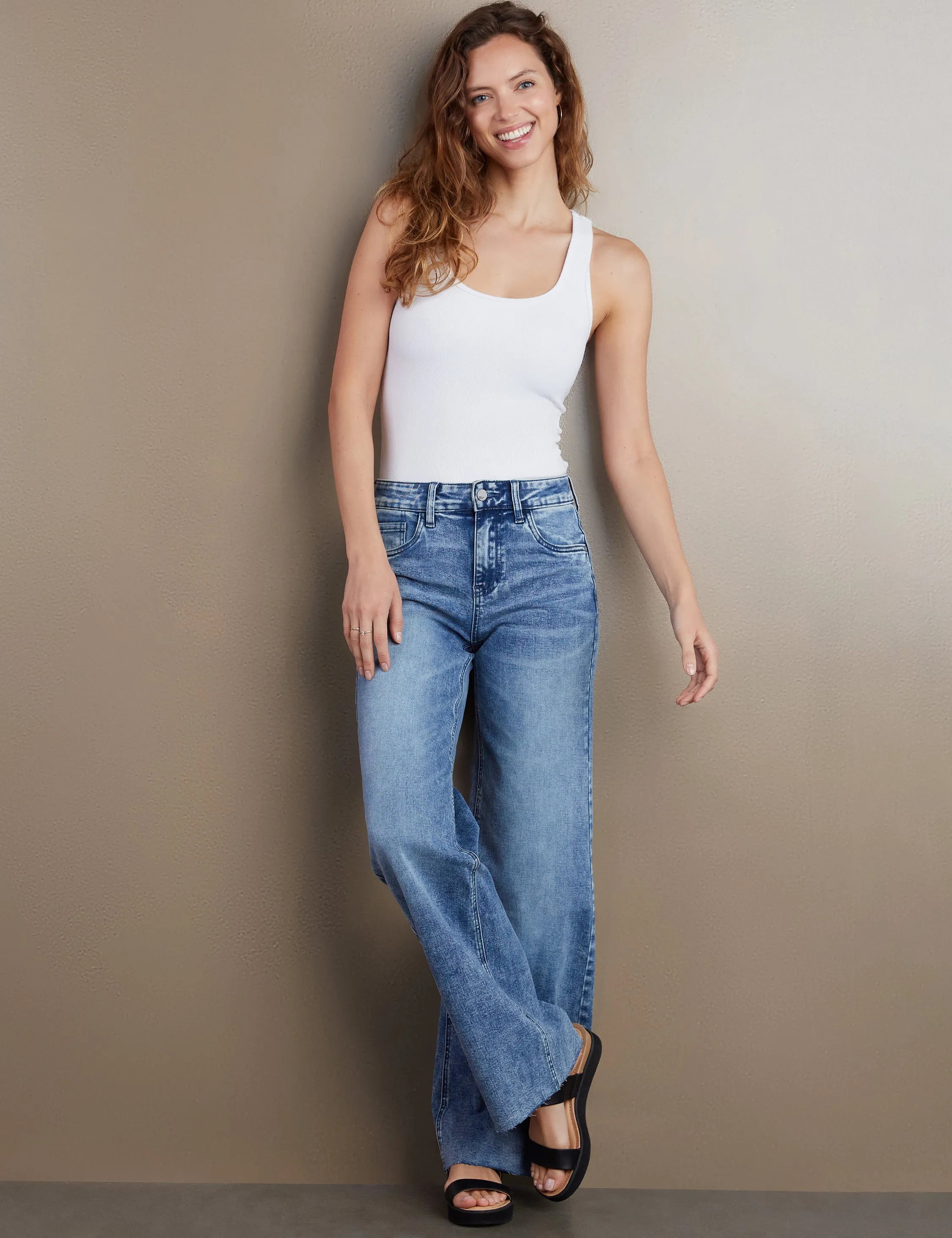 Mamie High-Rise Wide Leg Jeans