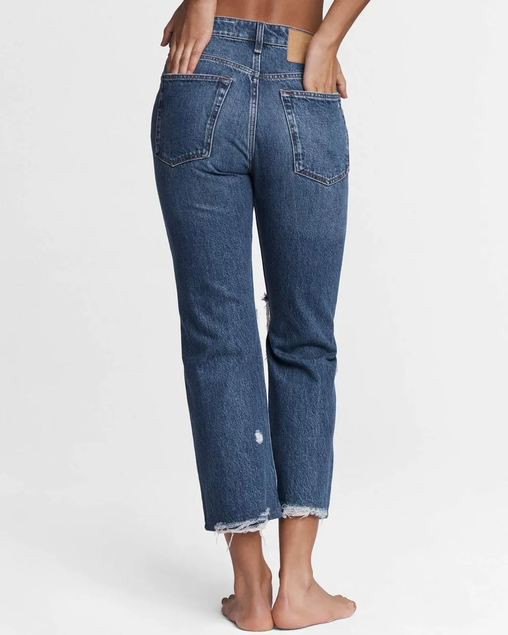 Maya High Rise Cropped Flare Jean in Emory