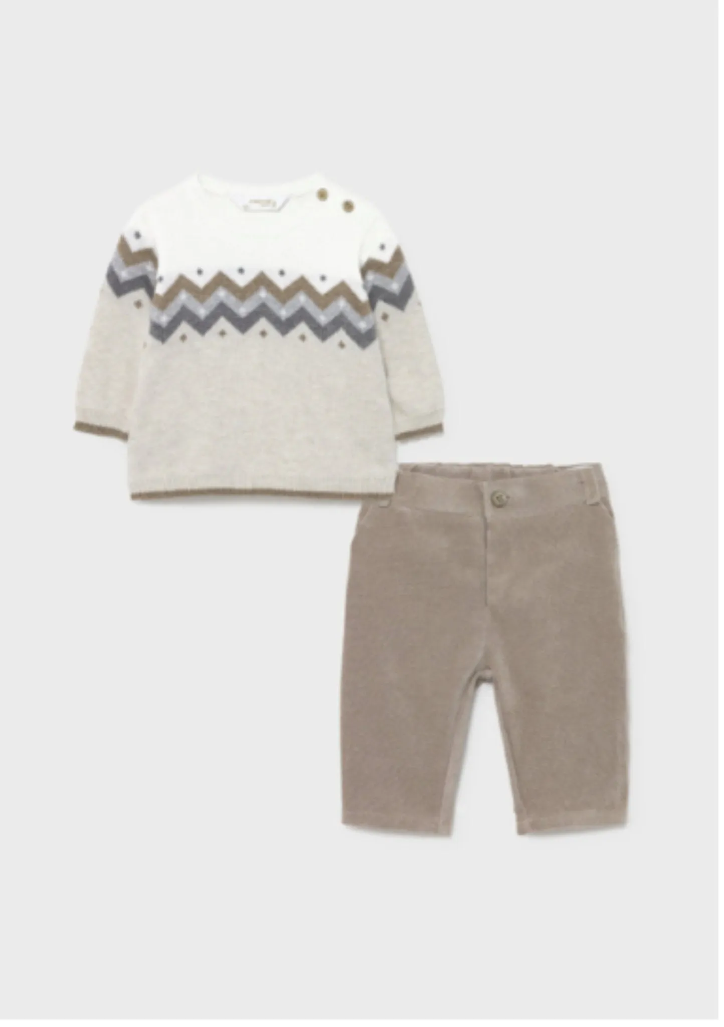 Mayoral Baby Boys ECOFRIENDS Organic Crewneck Sweater and Pants Set