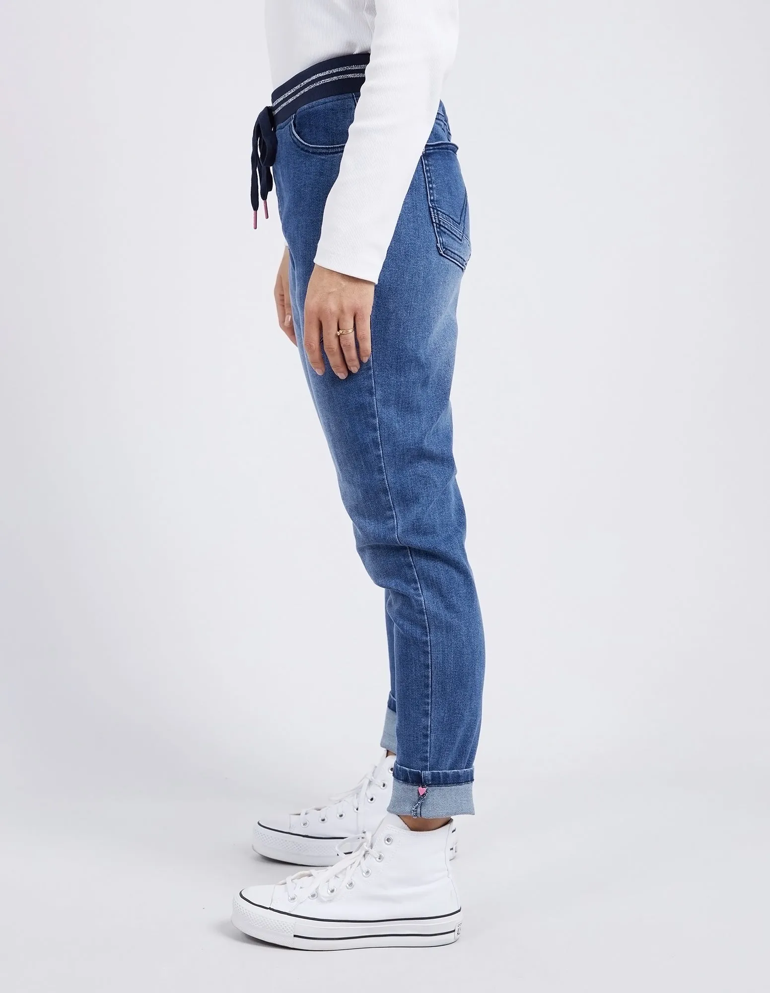 Melody Denim Jogger Dusty Blue