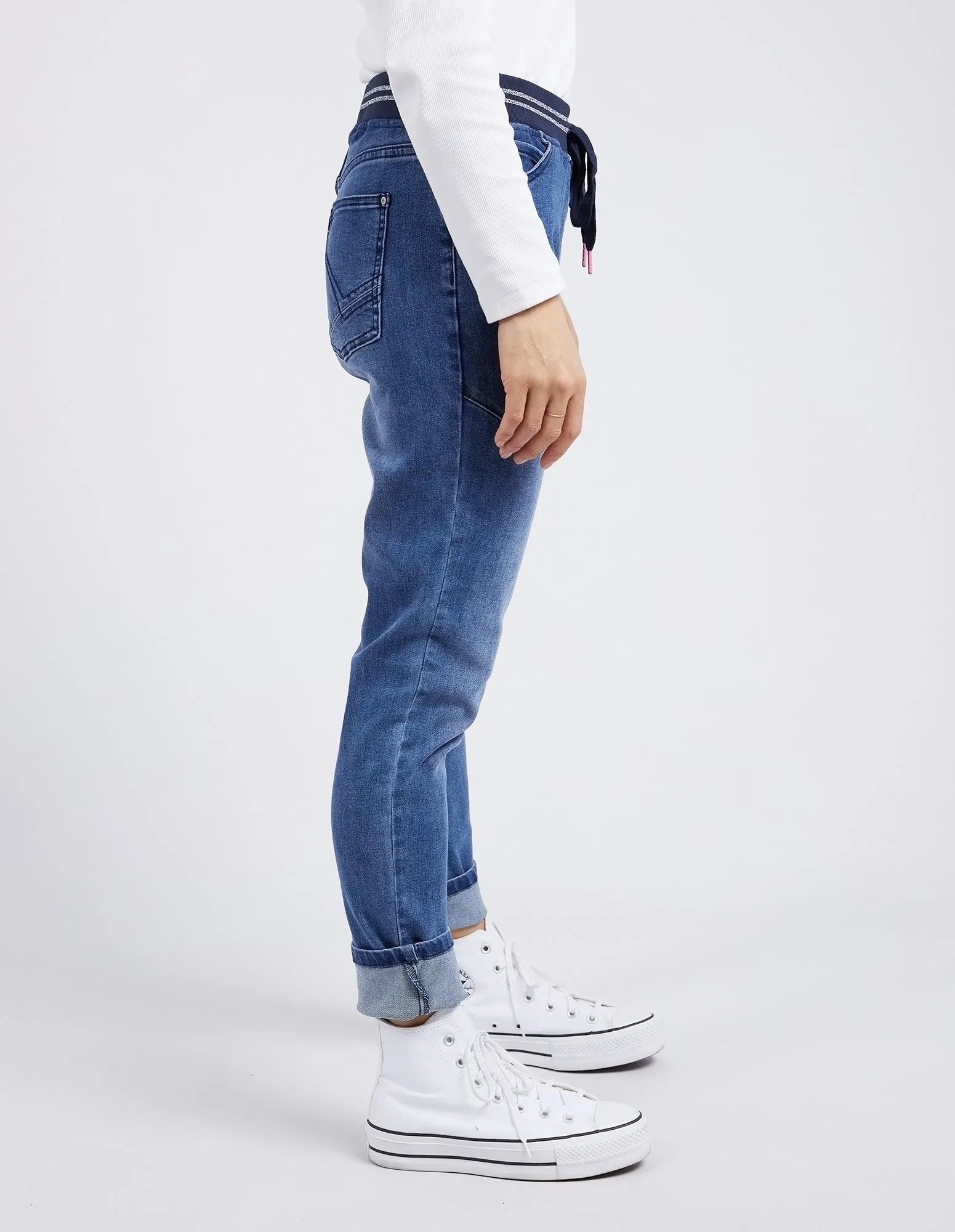 Melody Denim Jogger Dusty Blue