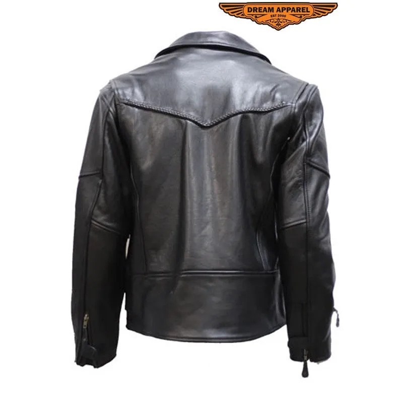 Mens Braided Pistol Pete Motorcycle Jacket