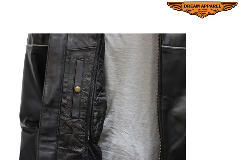 Mens Cowhide Leather Jacket