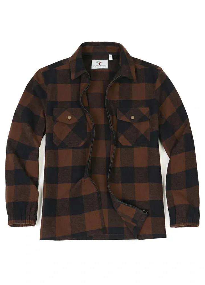 Men's Full Zip Up Plaid Jacket