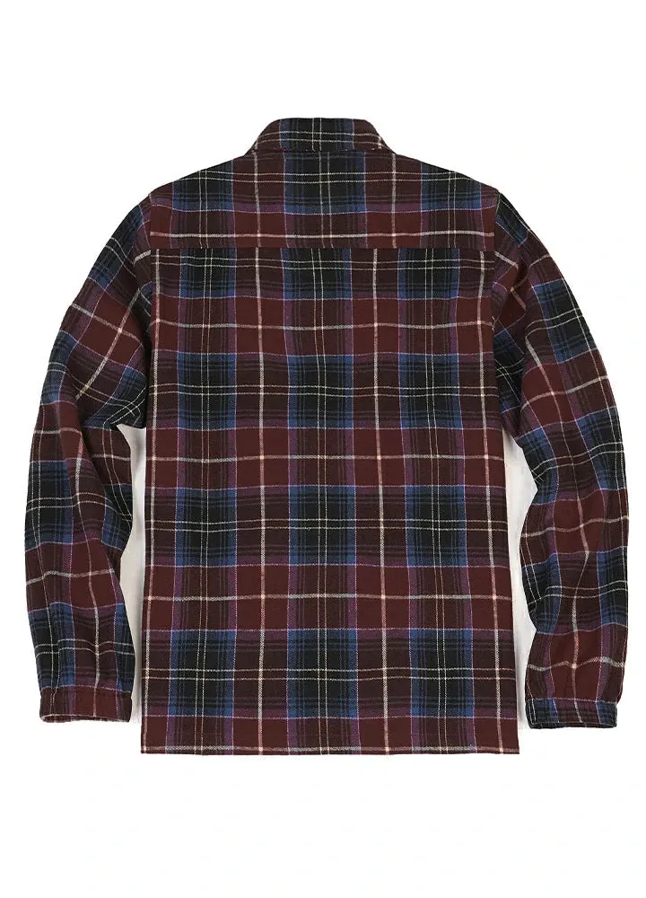 Men's Full Zip Up Plaid Jacket