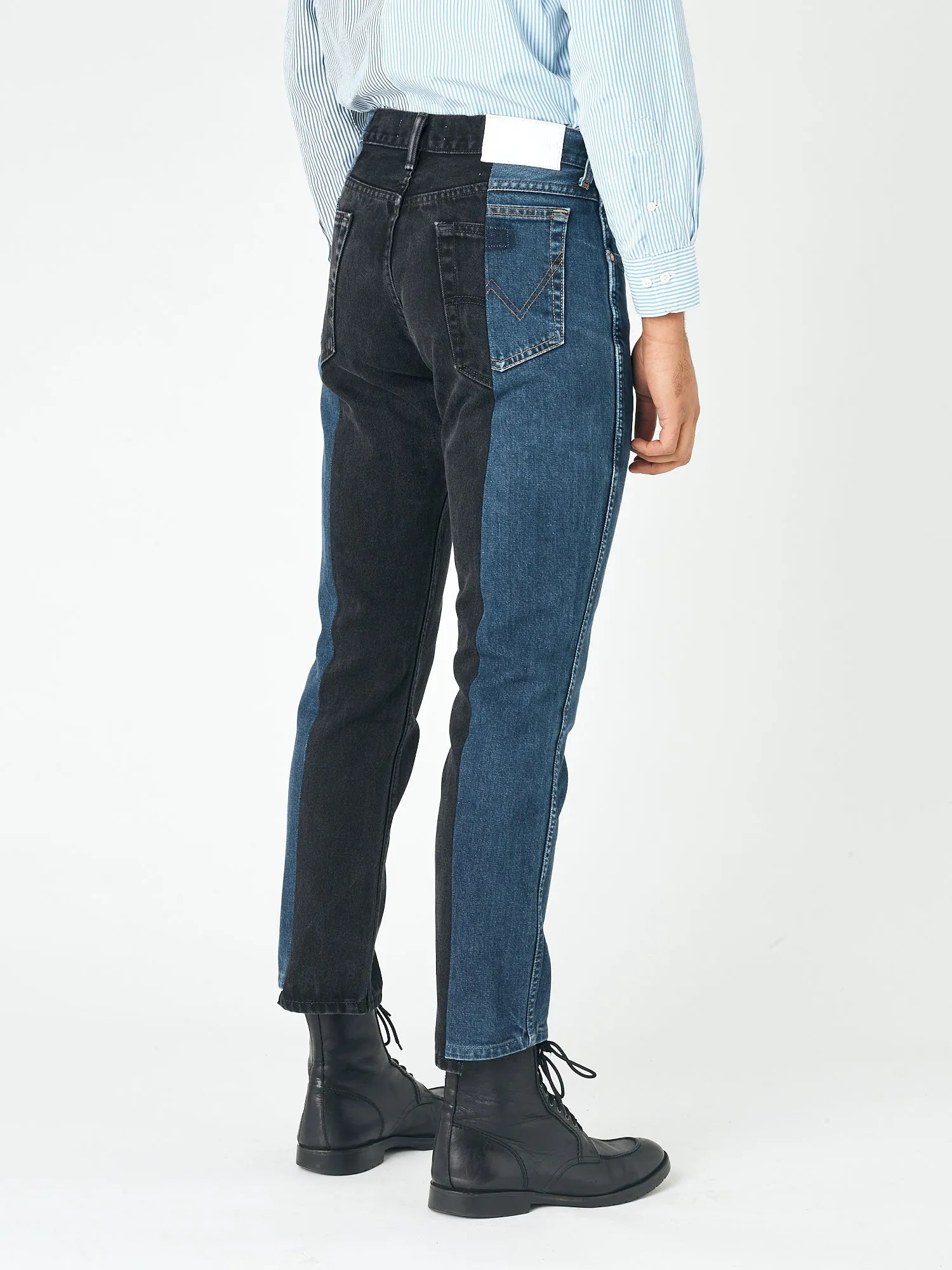 Men's Straight Leg Jean Dark Blue/Black