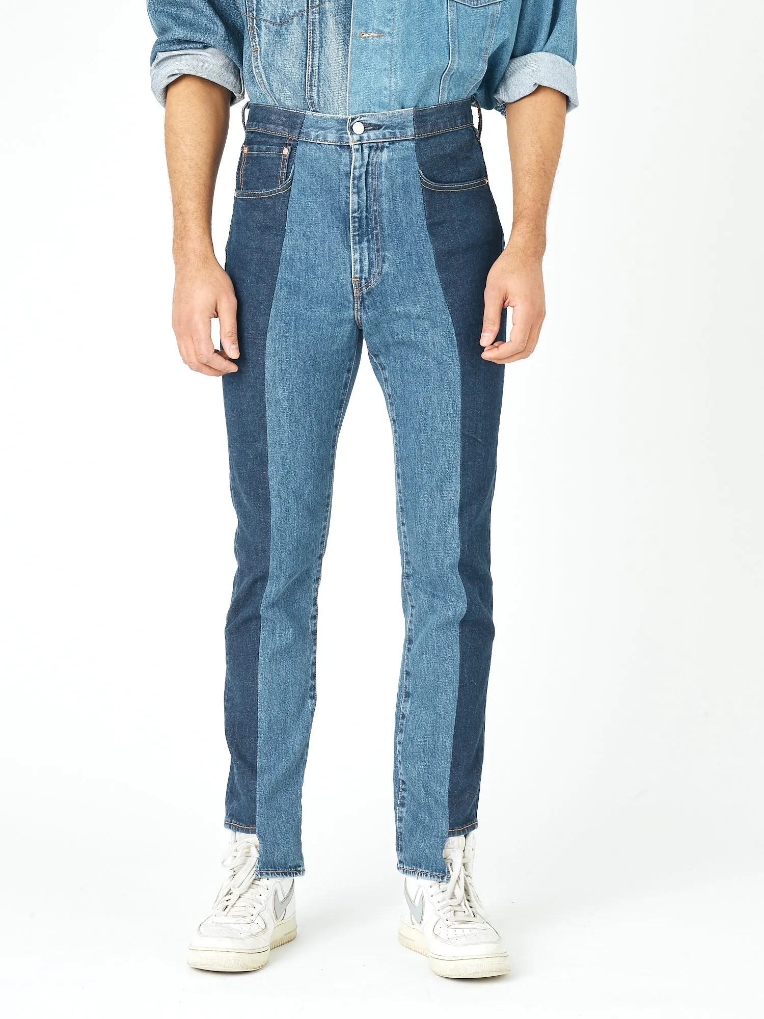 Men's Straight Leg Jean Dark/Mid Blue