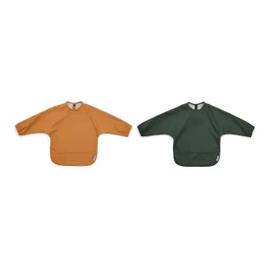 Merle Cape Bib - 2 Pack - Mustard/hunter green