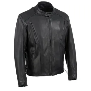 Milwaukee Leather USA MADE MLJKM5002 Men's Black 'Air Stream' Vented