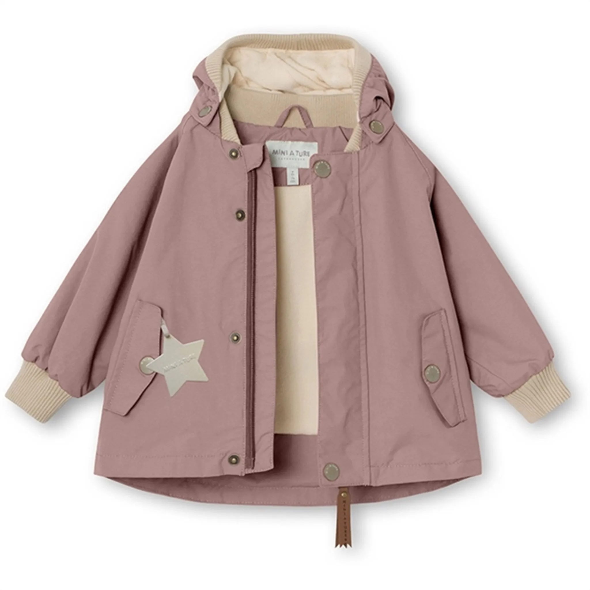 MINI A TURE Wally Spring Jacket w/Fleece Lining Pale Woodrose