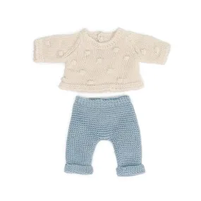 Miniland Educational Knitted Doll Outfit 8 1/4'' - Sweater and Trousers