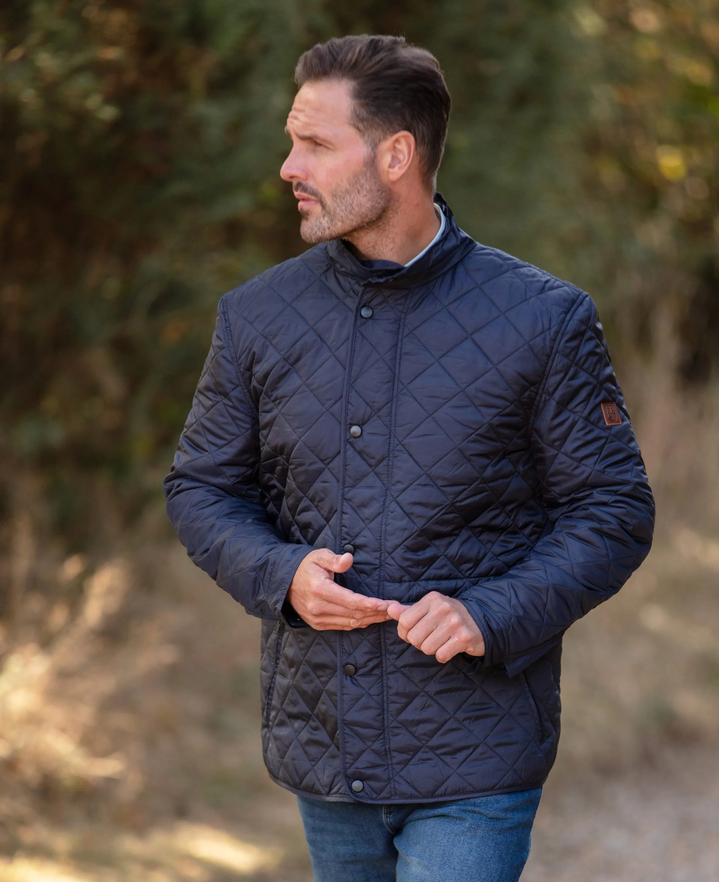 MJ002 - Men's Leiden Quilted Jacket - NAVY