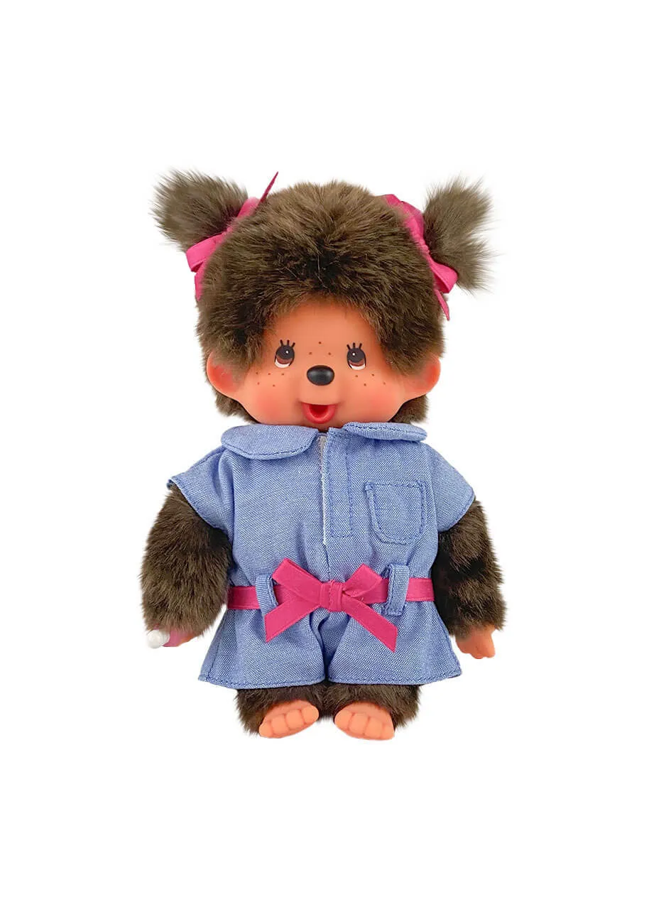 Monchhichi Fashion Dungaree Romper Girl