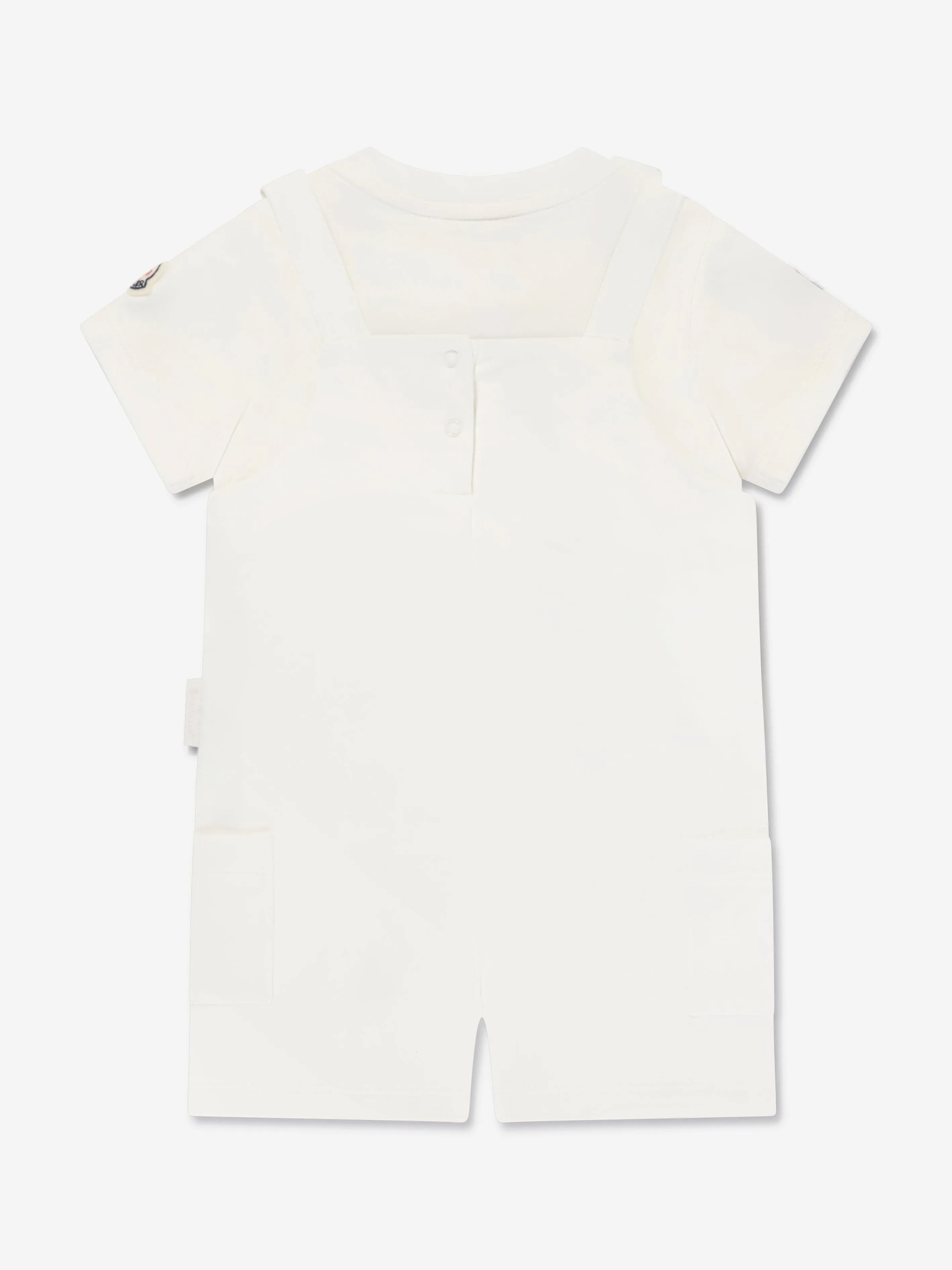 Moncler Enfant Baby Girls Logo Romper in Ivory