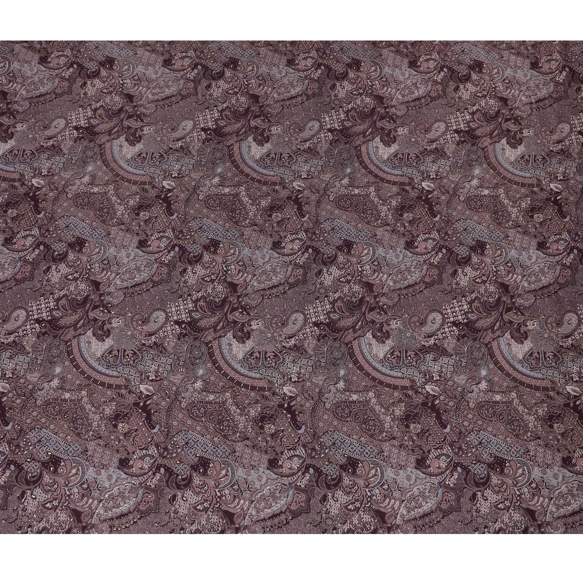 Mystic Paisley Viscose Fabric - 110cm Width, Exquisite Detailing, Buy Online by the Meter-D18018