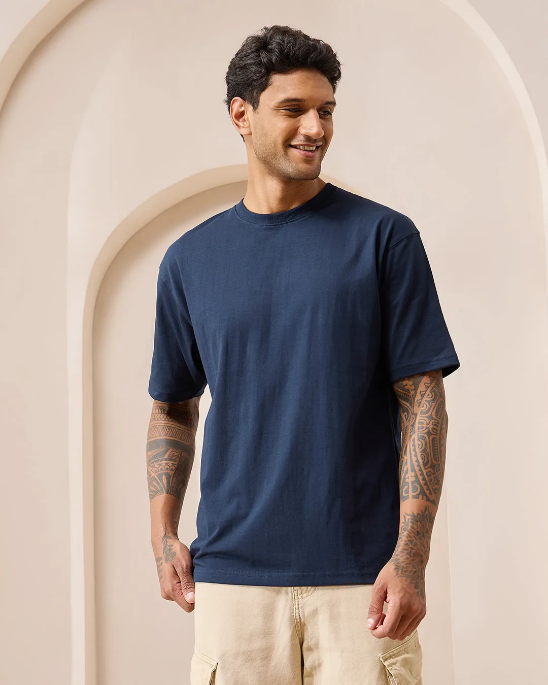 Navy Blue  Oversized T-Shirt